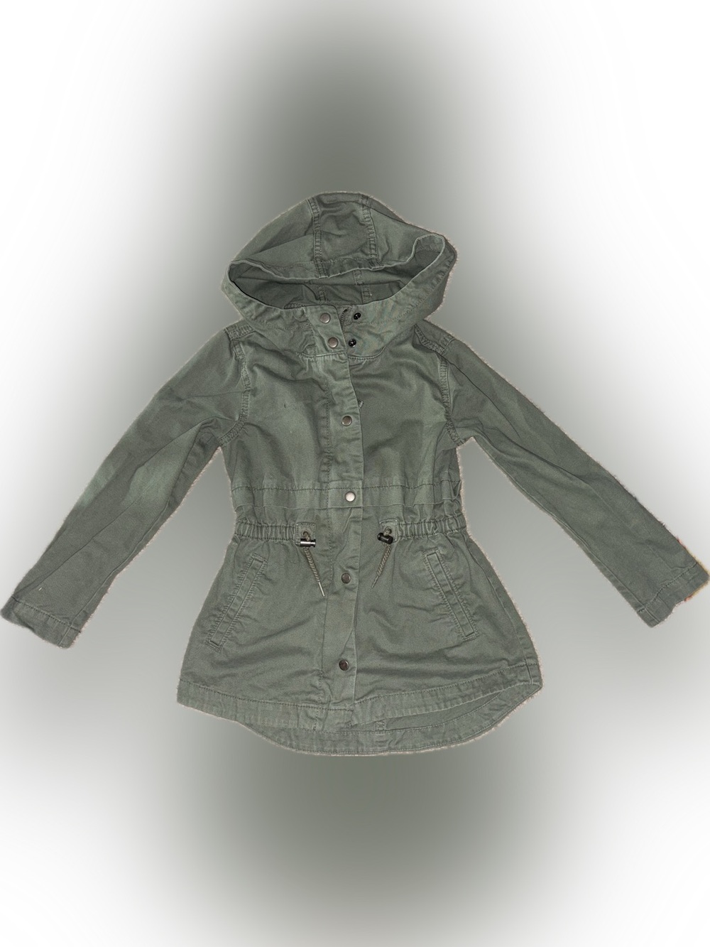 Girls' Old Navy Olive Green Hooded Anorak Jacket S(6-7)